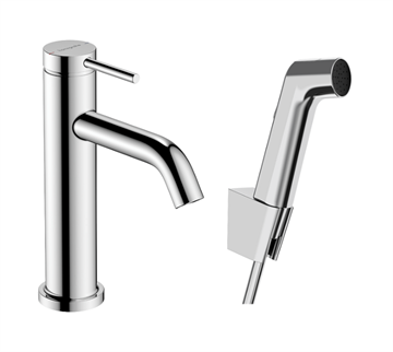 Hansgrohe Tecturis S vandhane 110 m/ med bidettebruser & 160 cm bruserslange i krom